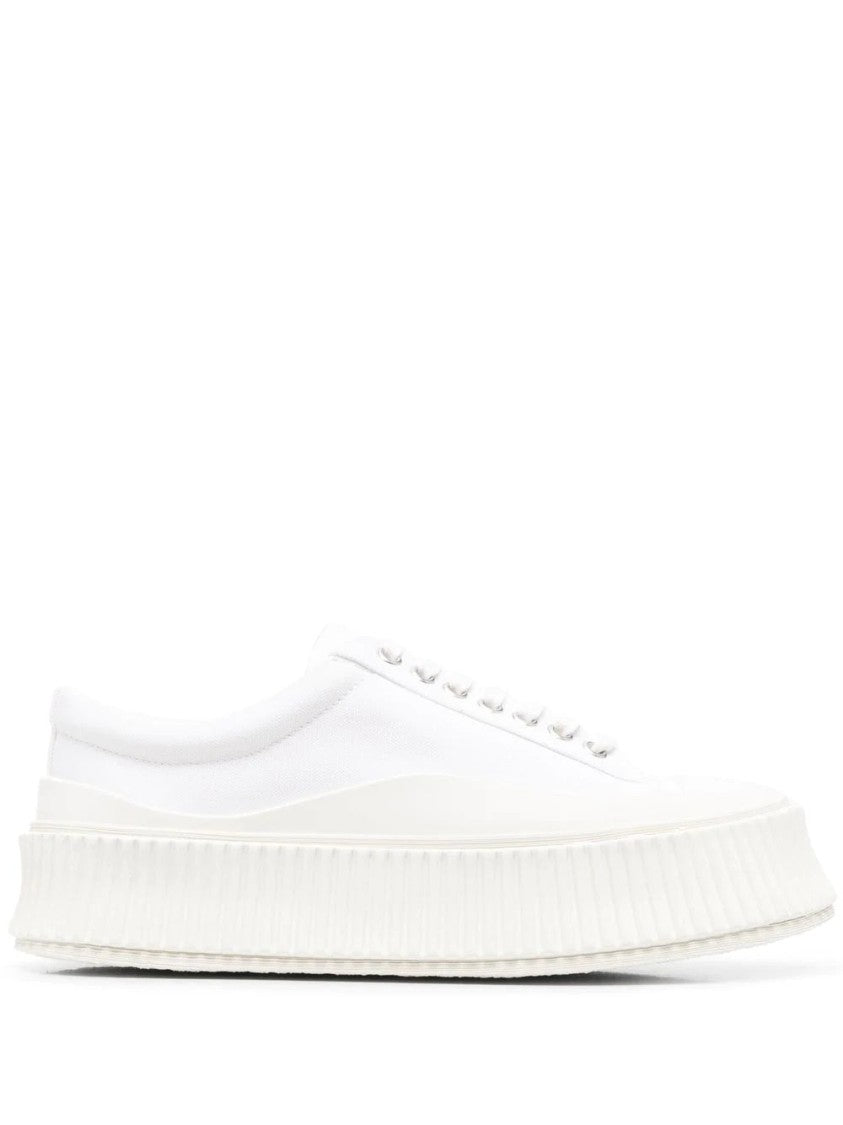 Jil Sander Minimalist Low-Top Sneakers With Ridged Sole