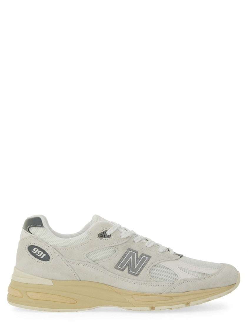New Balance Sporty Pigskin And Mesh Sneakers With Cushioned Sole