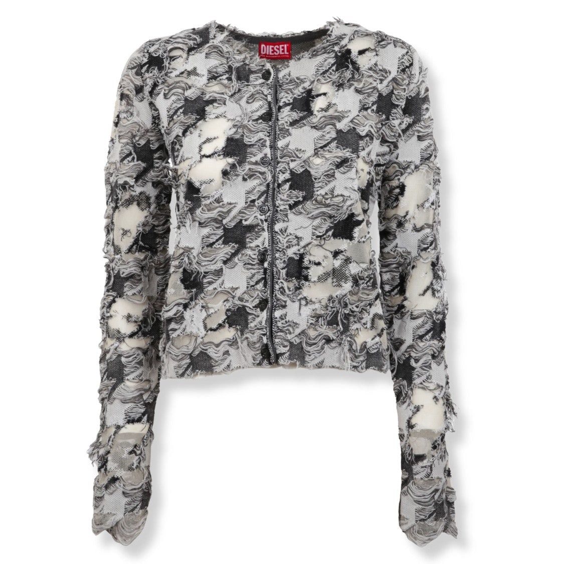 Diesel Textured Knit Sweater With Design