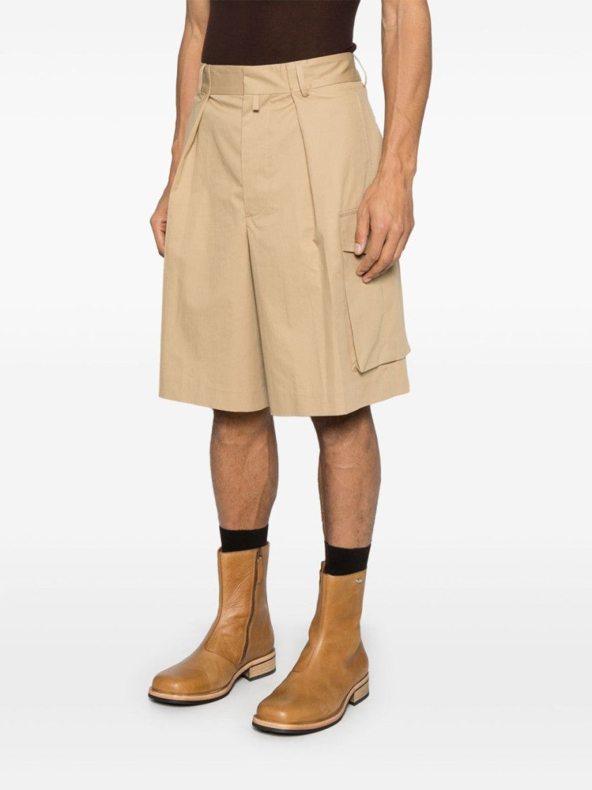 Dries Van Noten Structured Beige Cargo Shorts