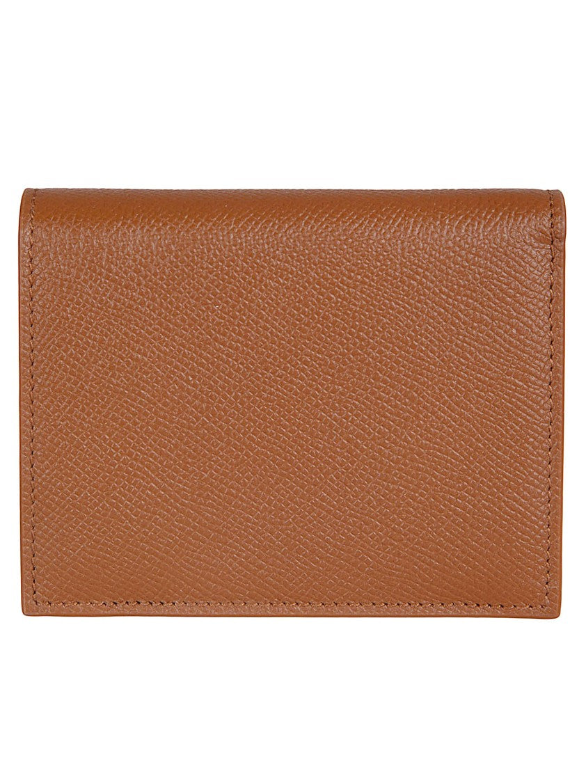 Ferragamo Textured Calf Leather Wallet With Gold-Tone Gancini Buckle