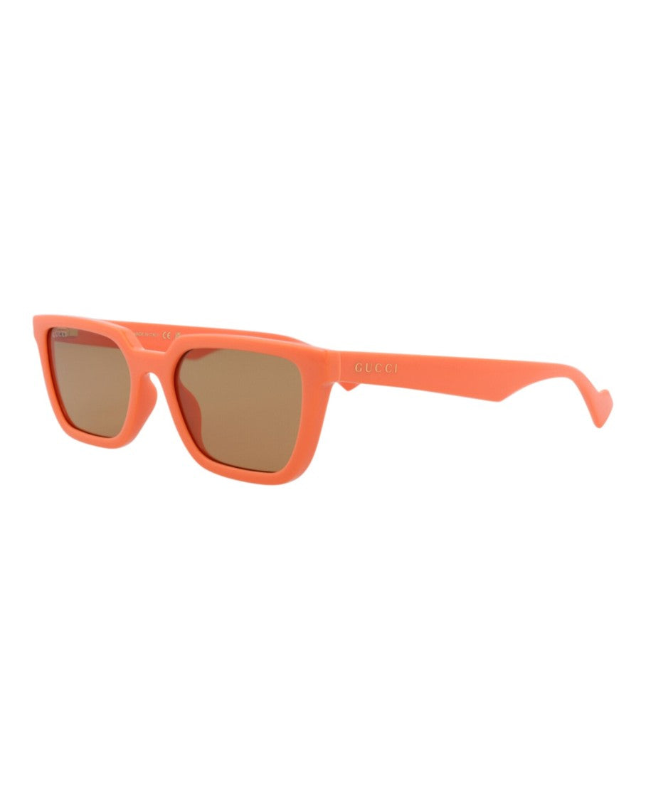 Gucci Square-Frame Injection Sunglasses With Saddle Nose Bridge