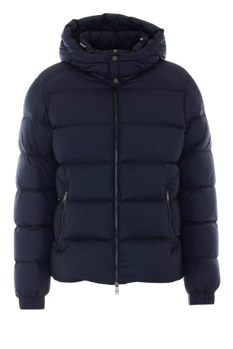 Add Navy Hooded Puffer Jacket