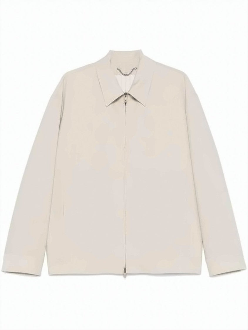 Golden Goose Boxy Silhouette Jacket With Subtle Texture And Star Accents