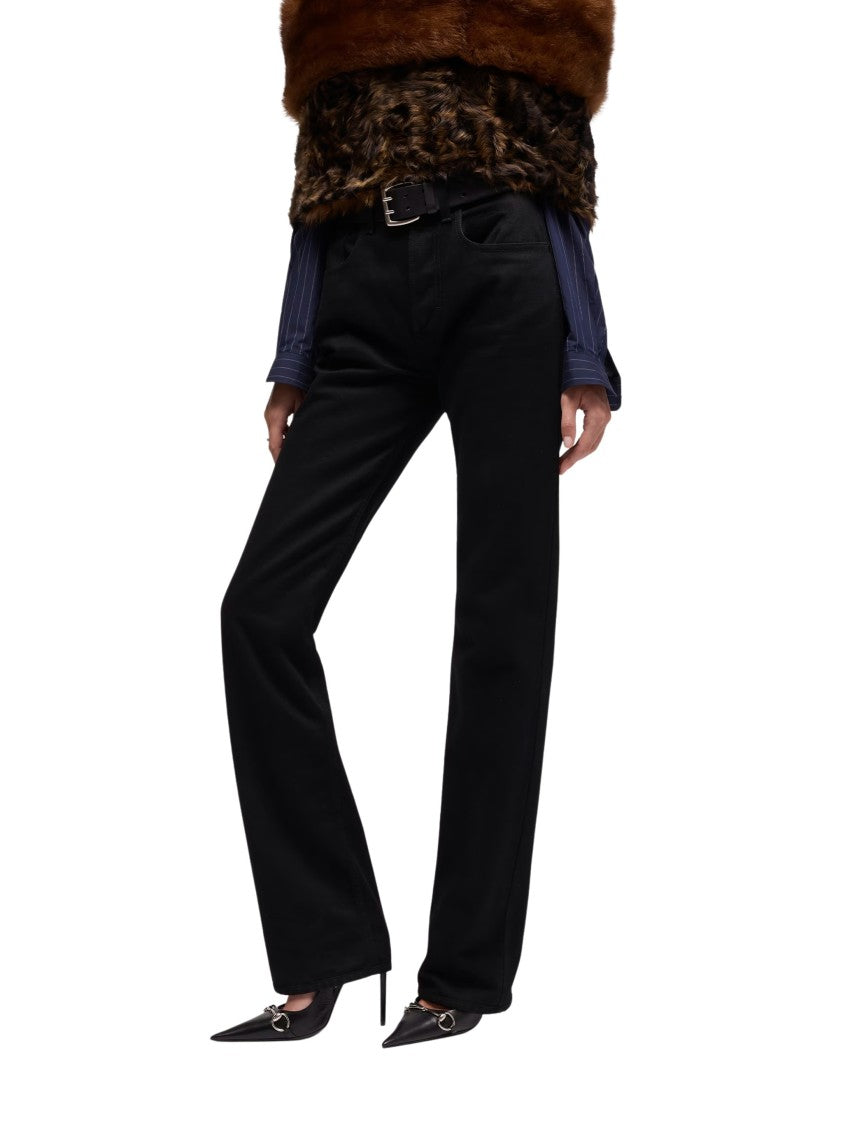 Gucci Black High-Waisted Straight-Leg Denim Jeans
