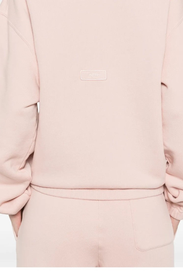 Autry Relaxed-Fit Cropped Sweatshirt With Subtle Logo Detail