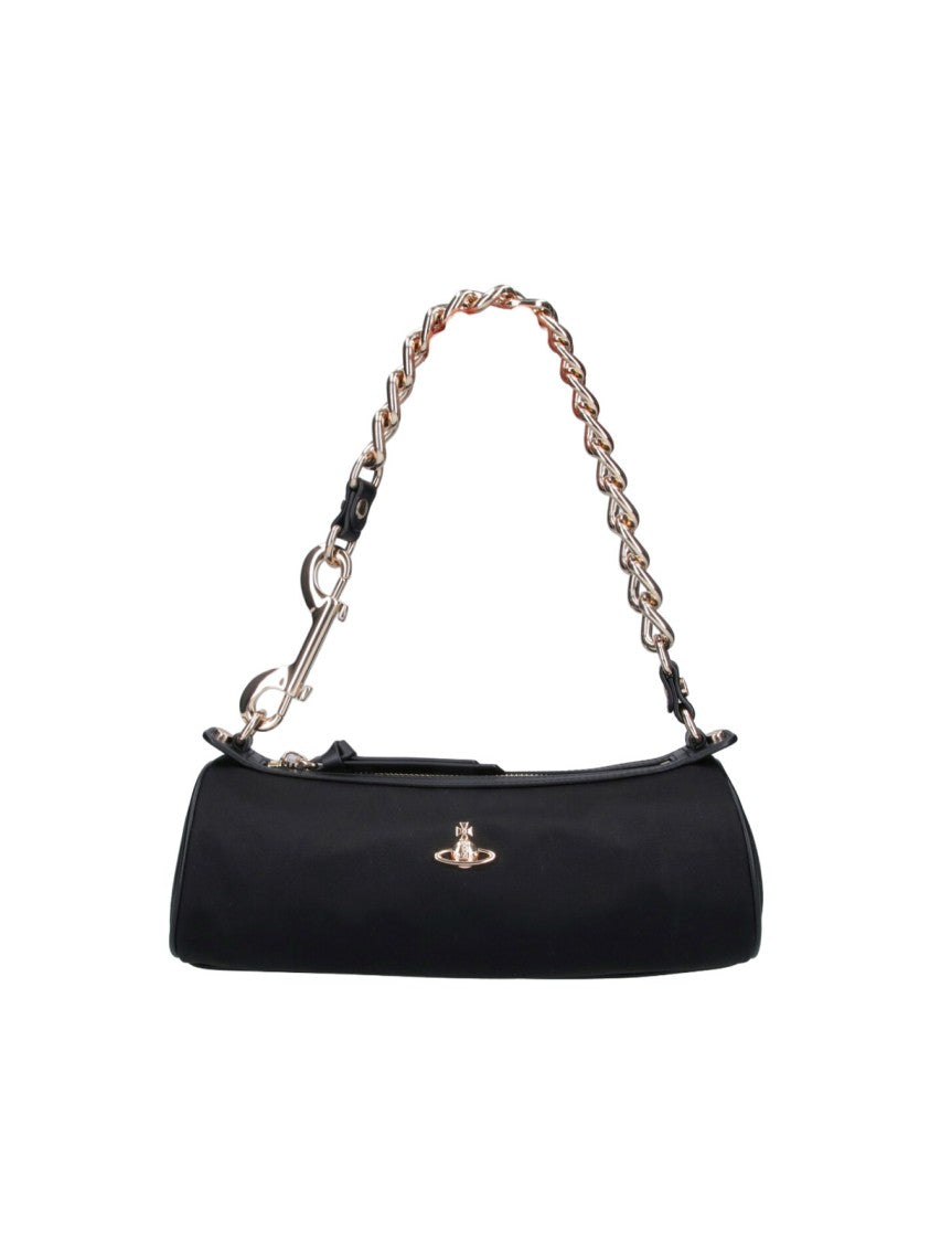 Vivienne Westwood Black Cindy Cylinder Viscose Shoulder Bag