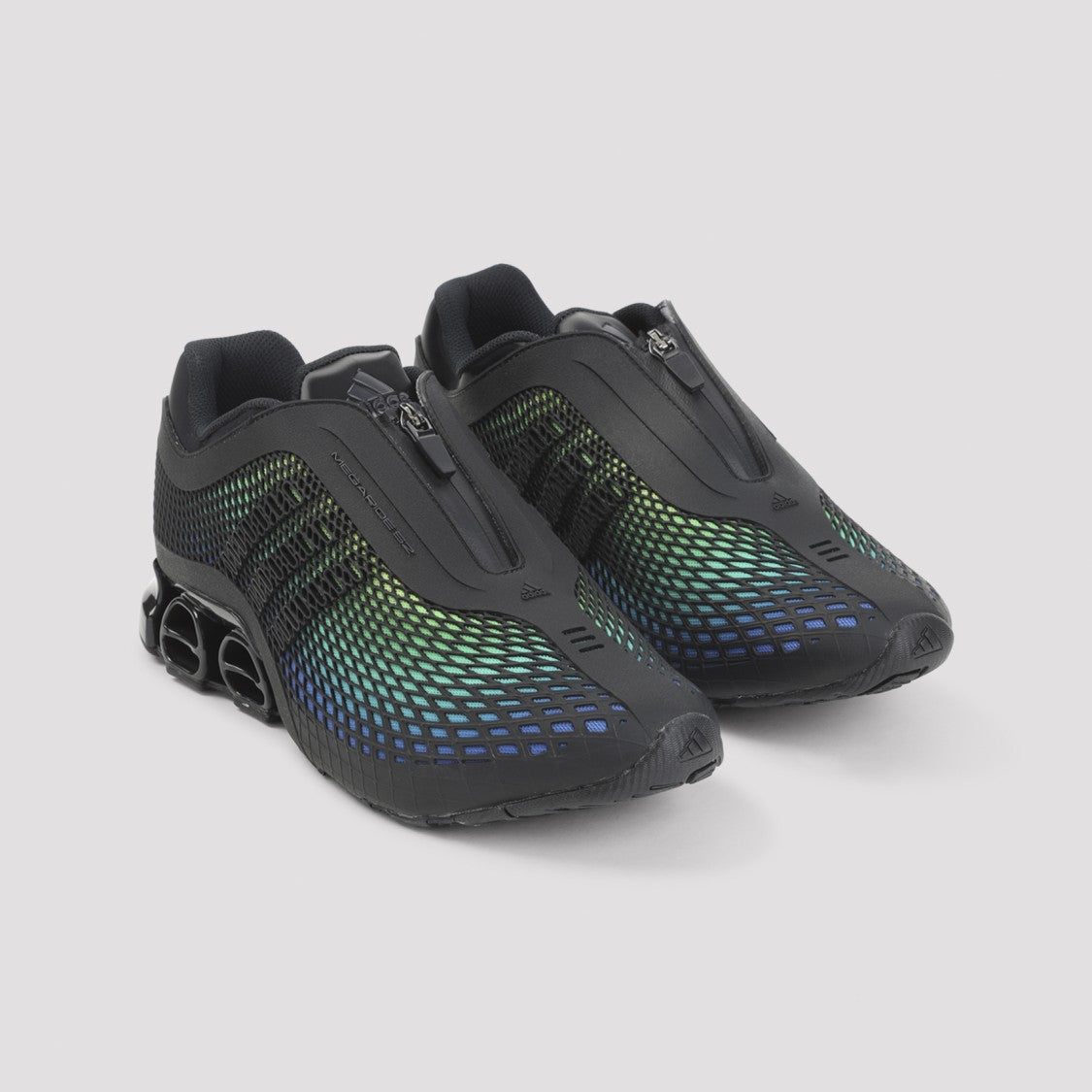 Adidas Gradient Mesh Sneakers With Streamlined Zip Closure
