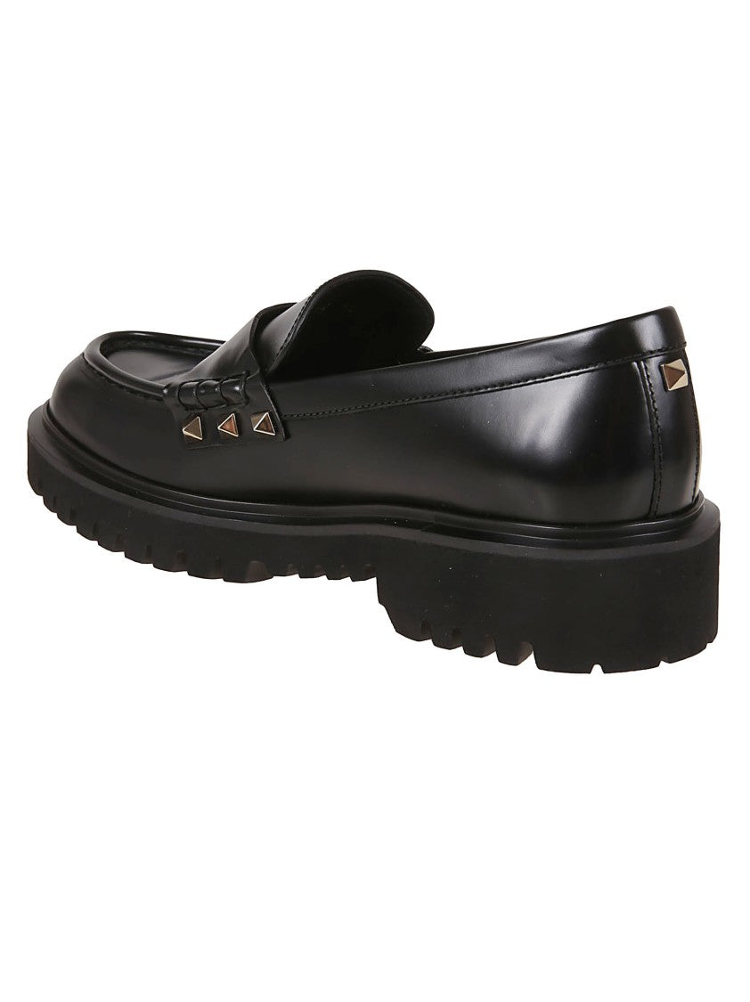Valentino Rockstud Moccasin In Calfskin