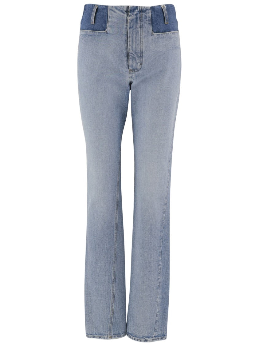 Maison Margiela Light Blue Denim Jeans With Subtle Patchwork Details