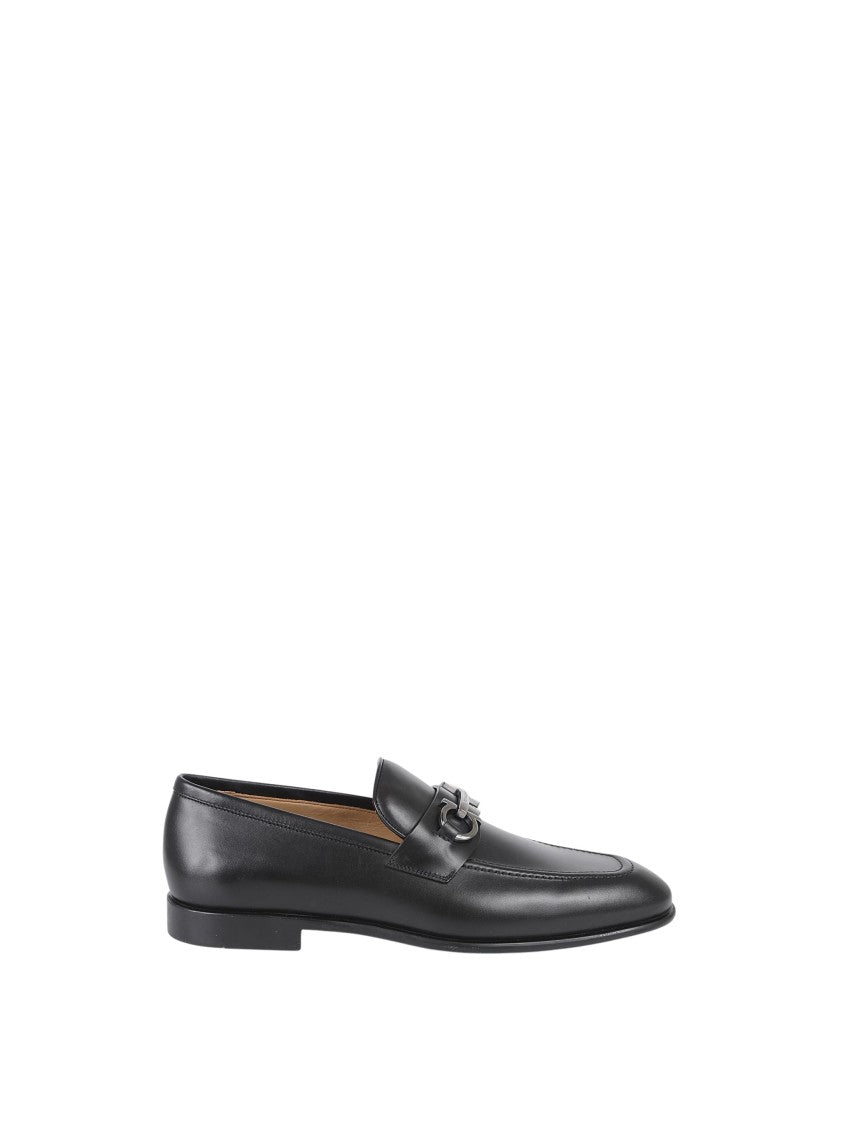 Ferragamo Refined Black Calf Leather Loafers