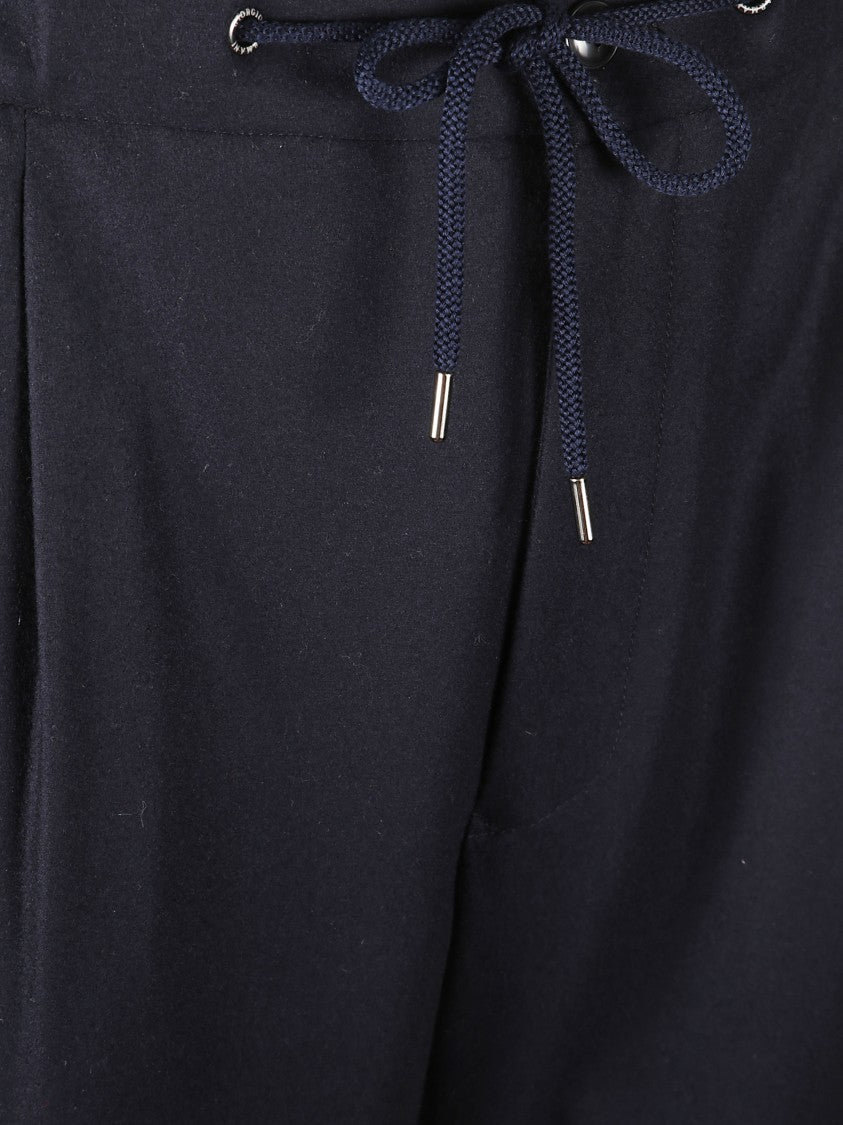 Giorgio Armani Tailored Trousers With Adjustable Drawstring And Four Pockets