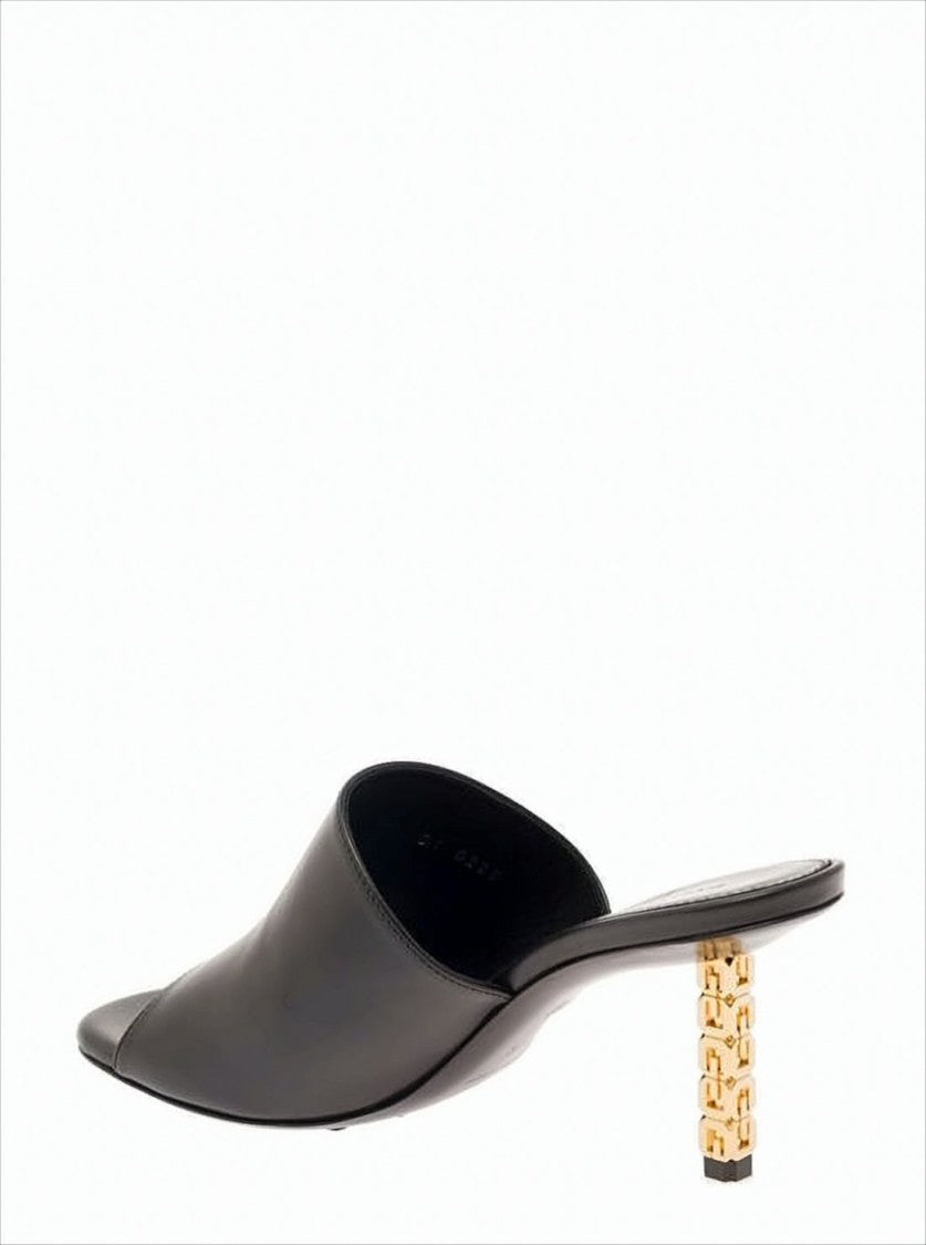 Givenchy Mule-Style Pump With Geometric Gold-Tone Heel
