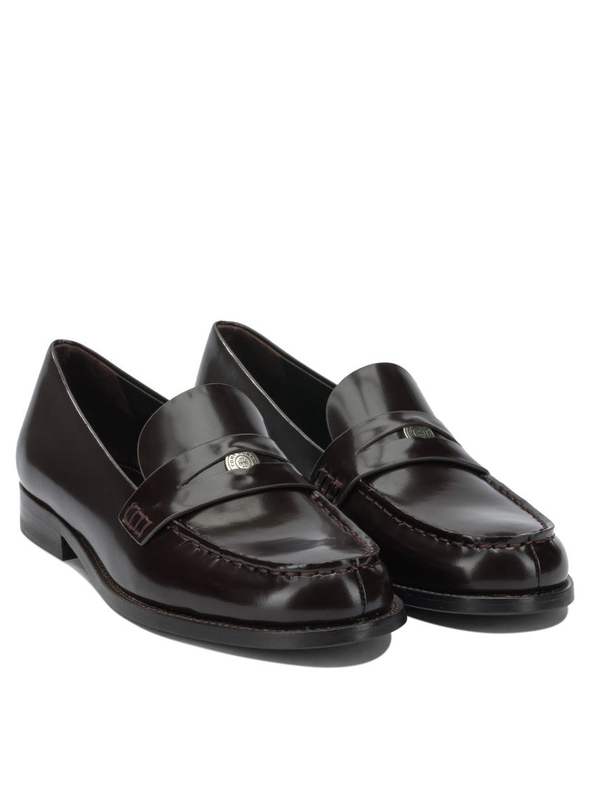 Tory Burch Polished Bovine Leather Penny Loafers