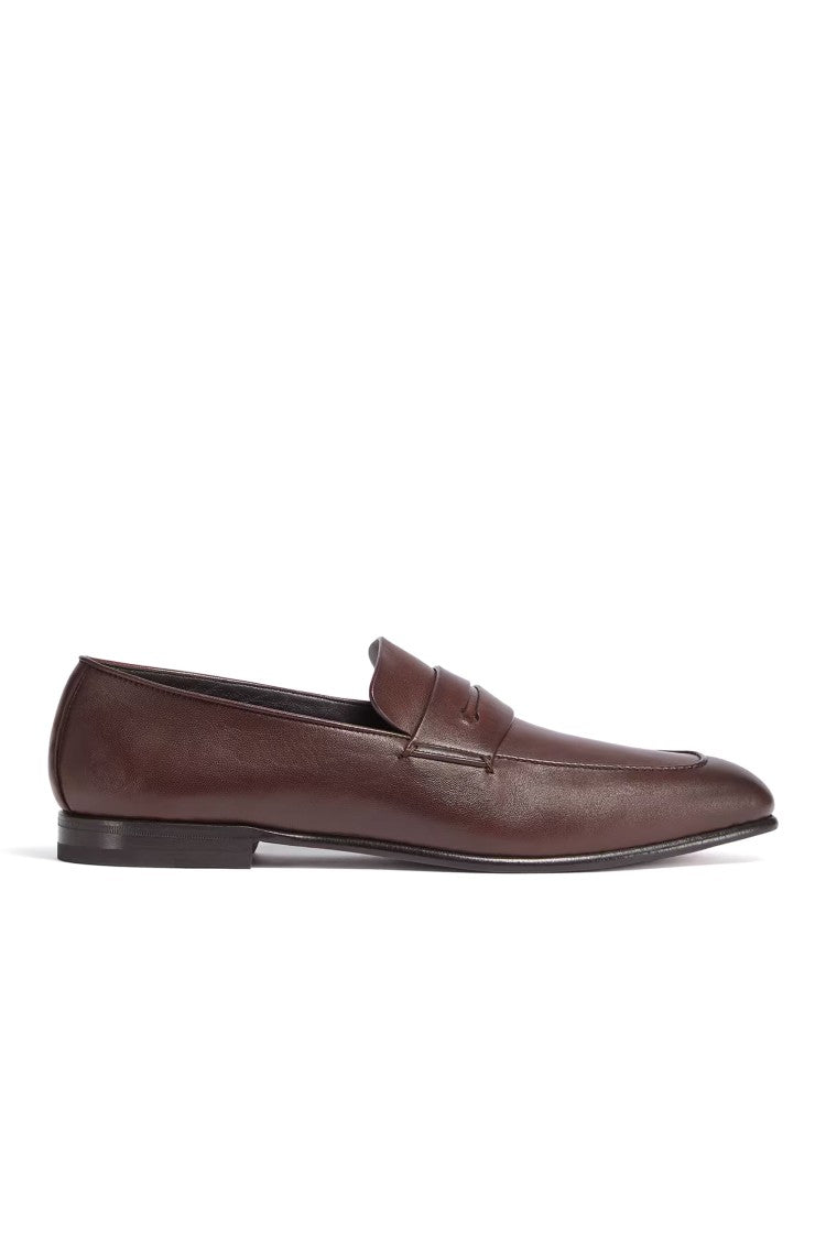 Zegna Agneau Leather L’Asola Moccasins