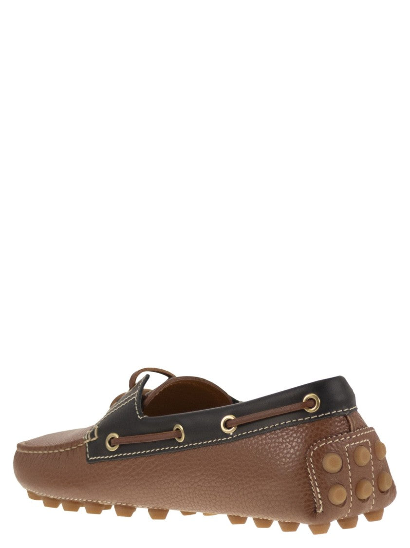 Tod's Leather Boat Bubble Grommet