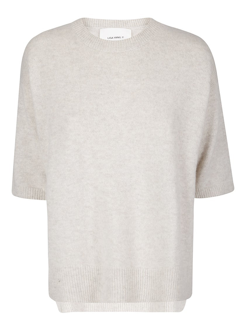 Lisa Yang Soft Cashmere Knit Top With Asymmetric Seams