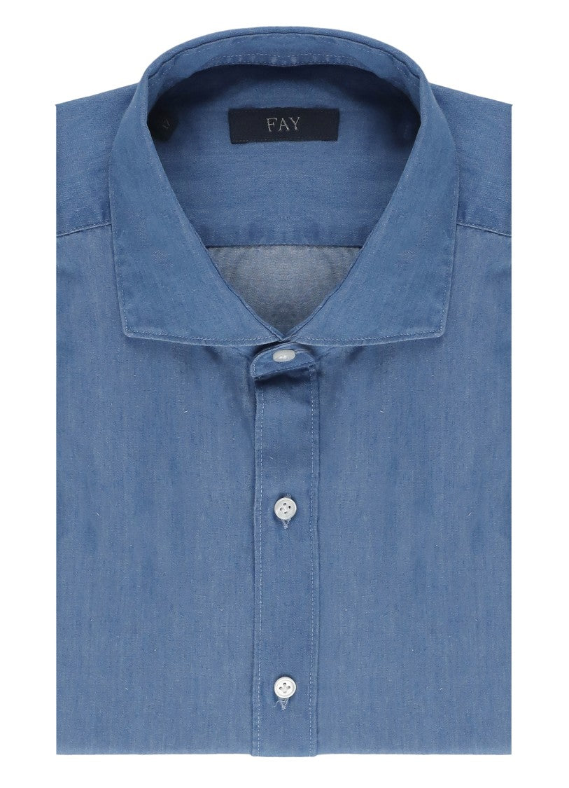 Fay Blue Denim Shirt