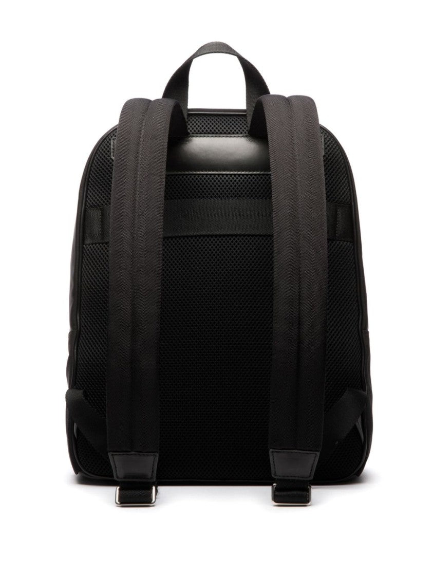 Bally Black Code Back Nylon Fabric Backpack