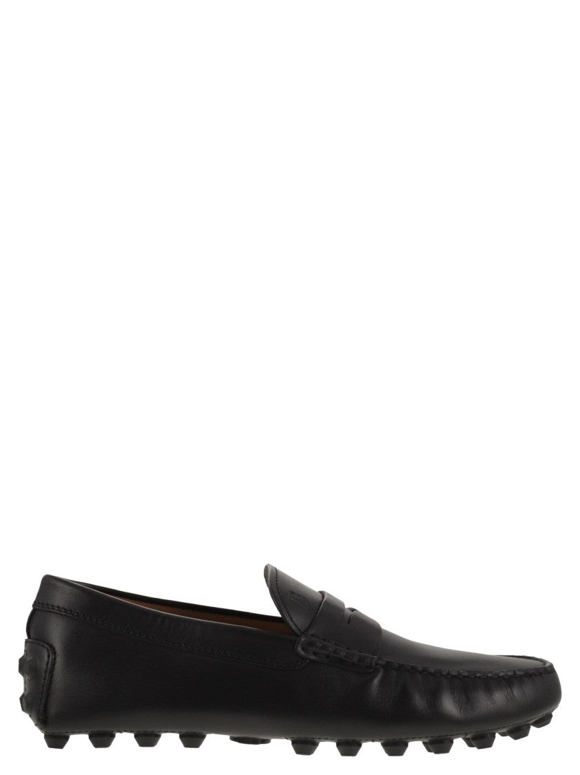 Tod's Bubble Leather Rubber Loafers