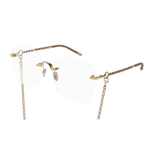 Pomellato Metallic Finish Optical Frames With Chain Detail
