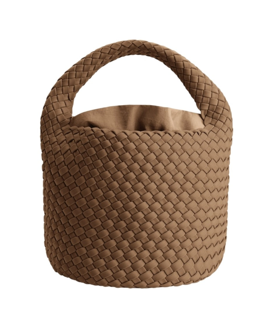 Marrea Neoprene Handbag With Unique Woven Design And Single Handle
