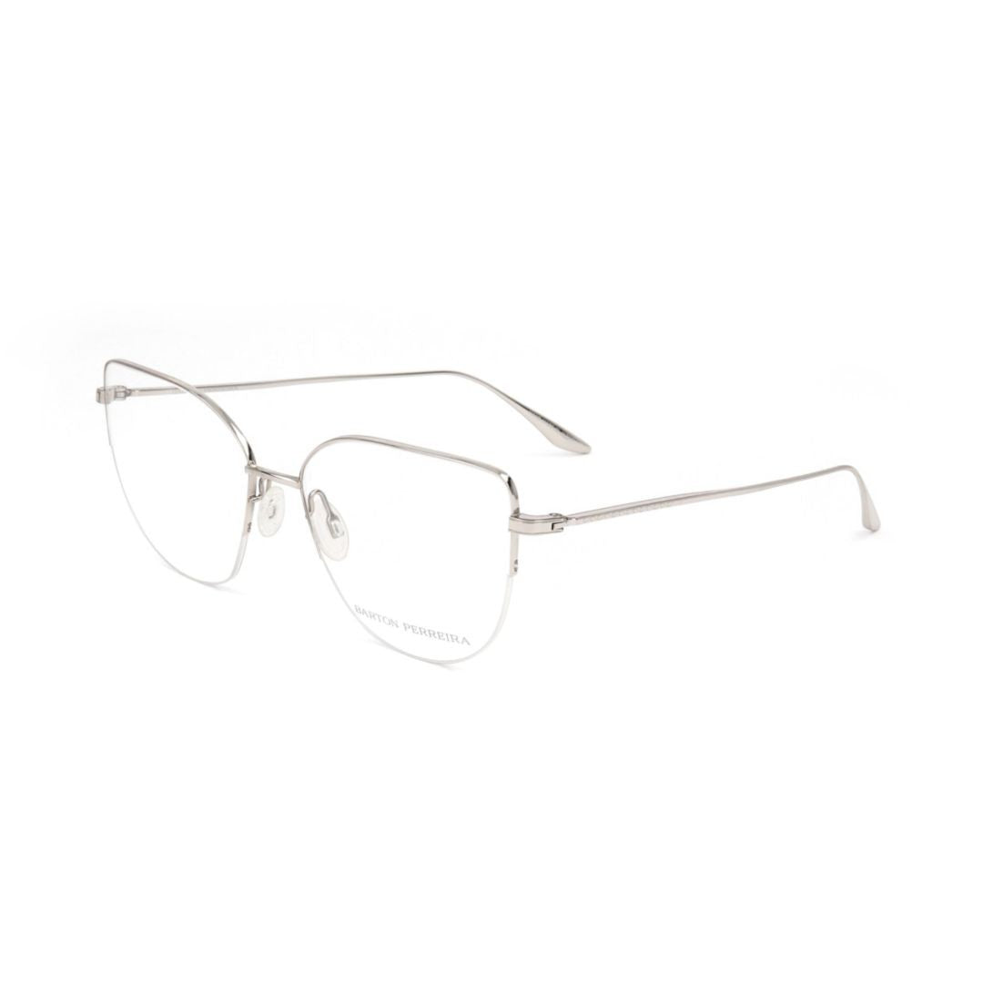 Barton Perreira Bp5004 551Yc Minimalist Cat-Eye Eyeglasses With Silver-Tone Frame