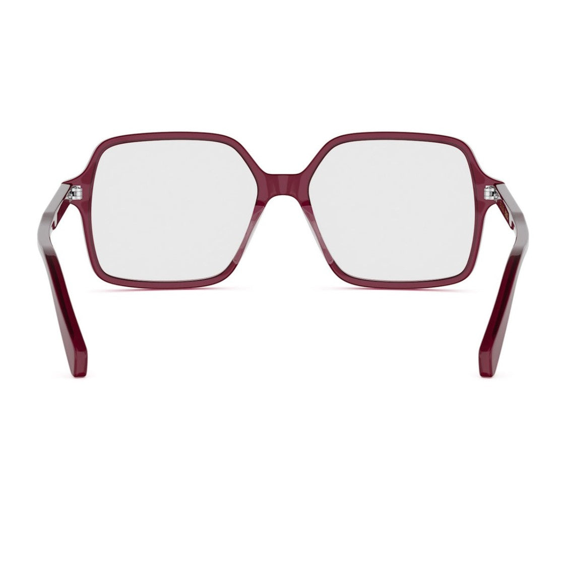 Celine Red Thin Recycled Acetate Square Eyeglasses