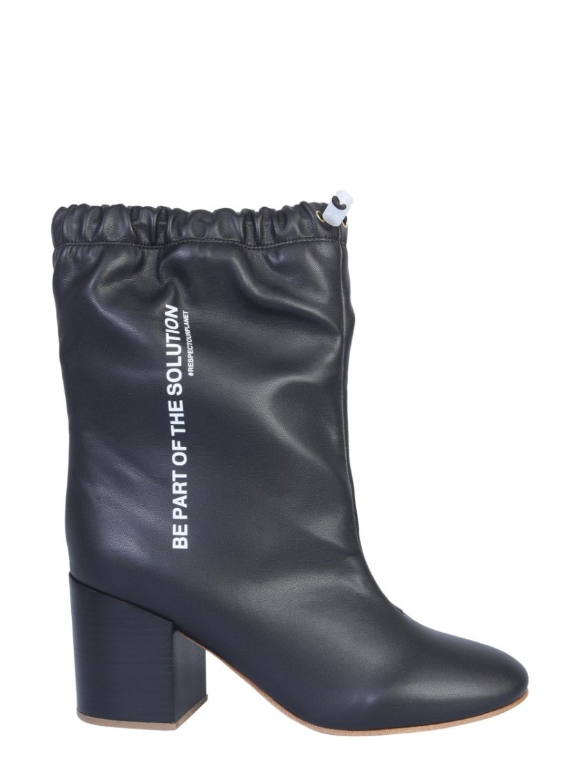 Forward Ankle Boots With Adjustable Coulisse Closure