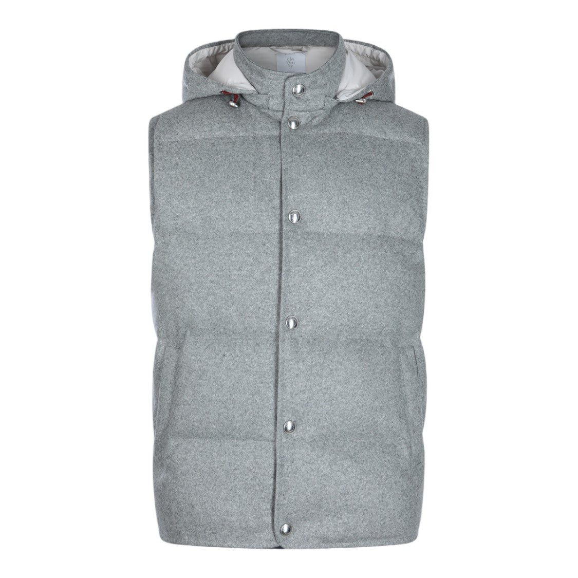 Eleventy Padded Quilted Sleeveless Coat With High Collar And Detachable Hood