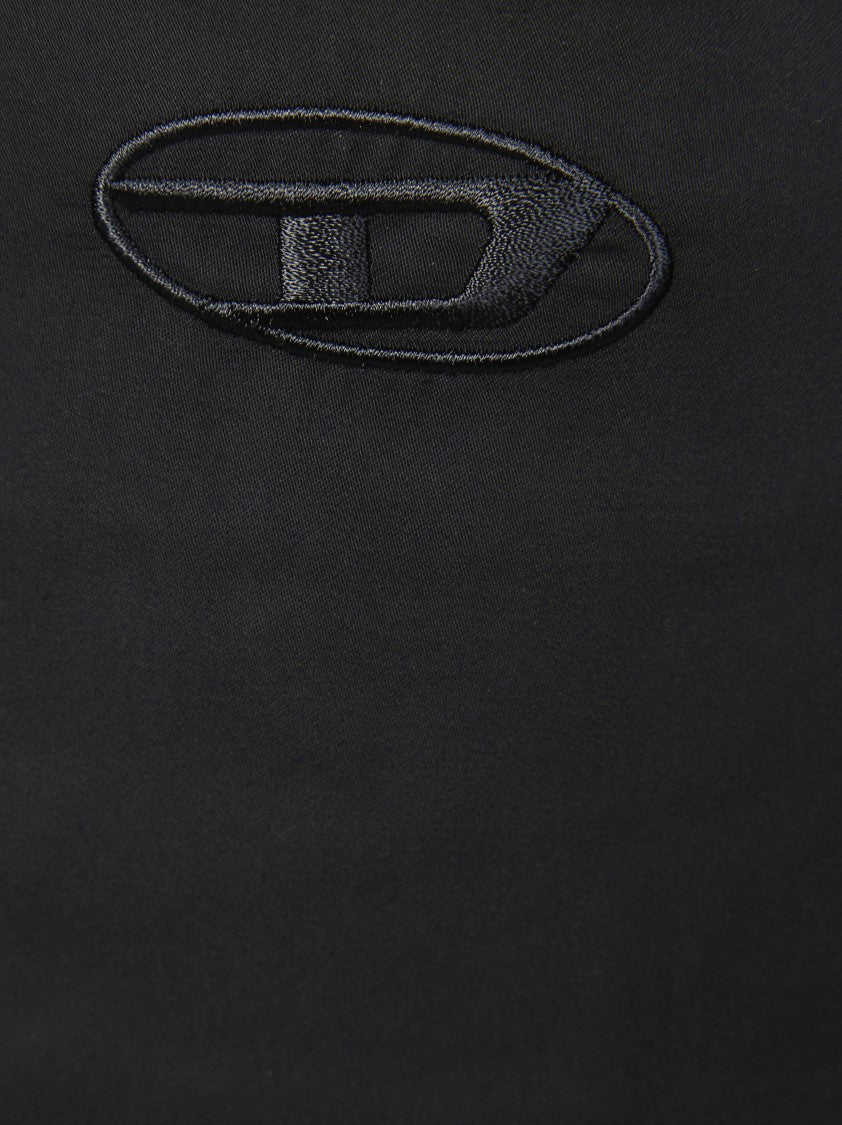Diesel O-Tali Black Boxy Minimalist T-Shirt