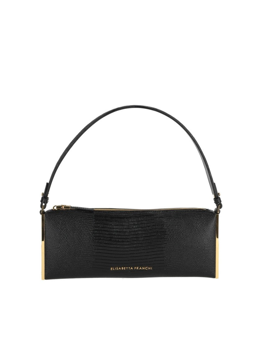 Elisabetta Franchi Lizard-Skin Rectangular Handbag