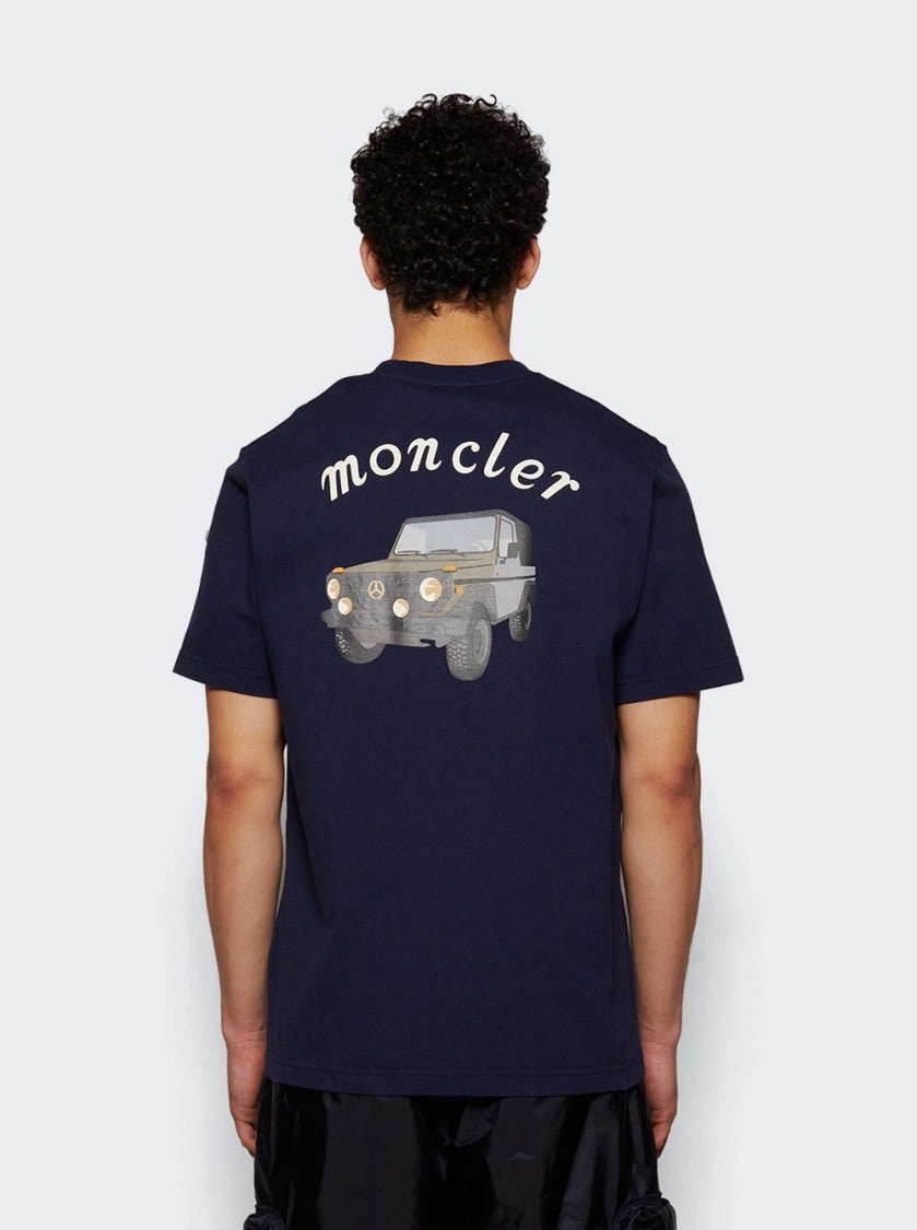 Moncler Short Sleeve Tee In Medium Blue