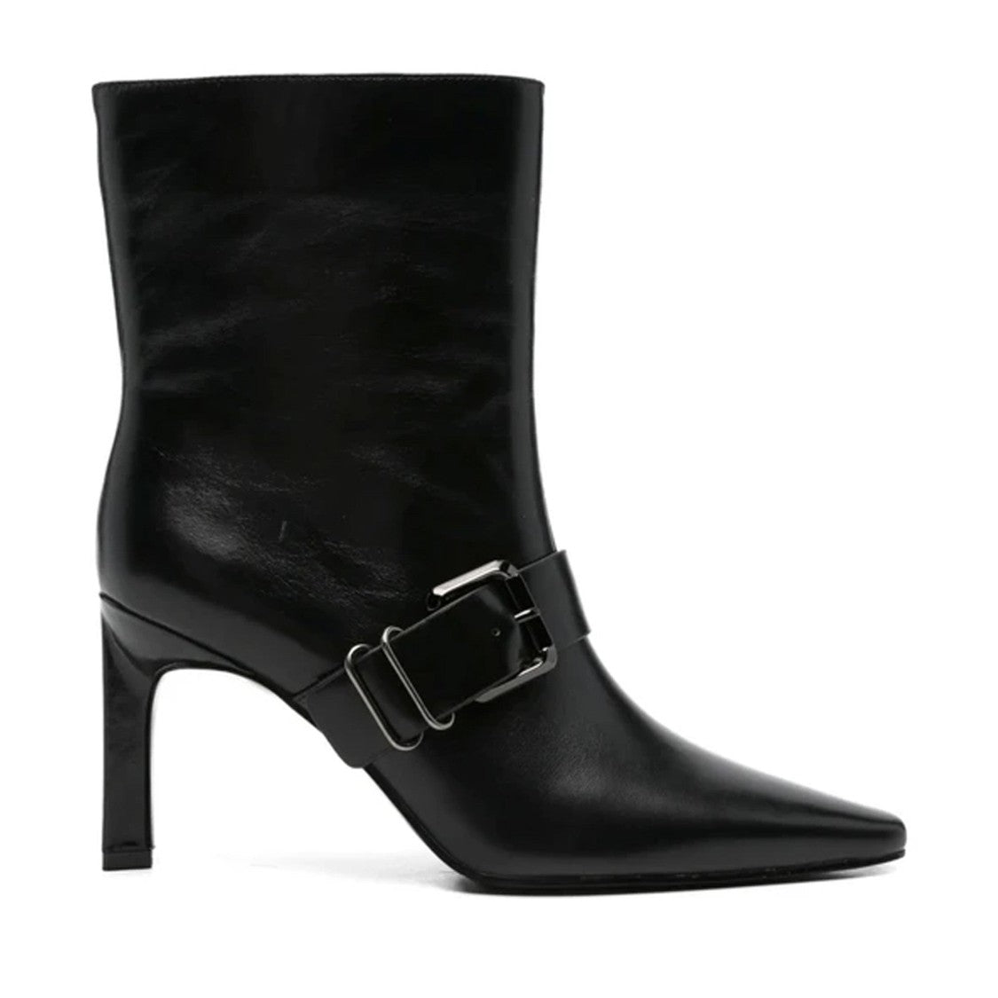 Sergio Moretti Black Classic High Stiletto Buckle Detail Pumps