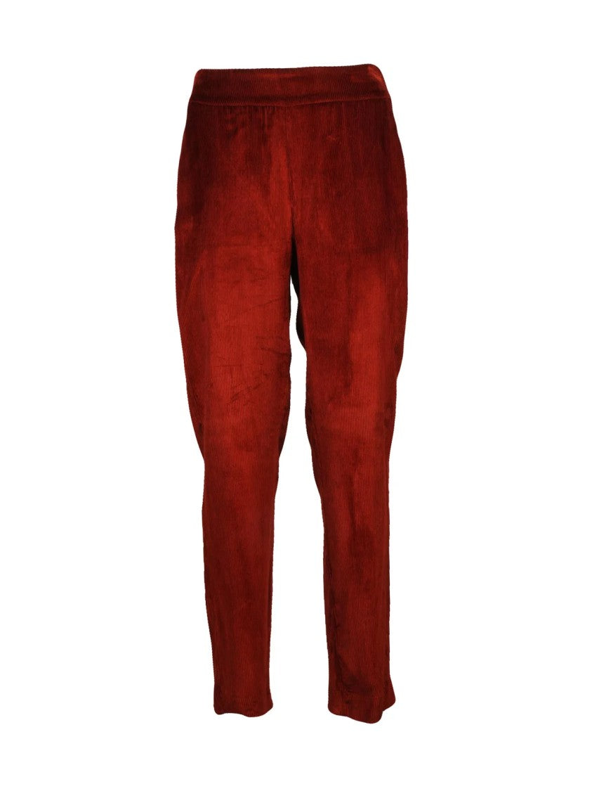 Niu Red Viscose-Blend Tapered Fluid Pants