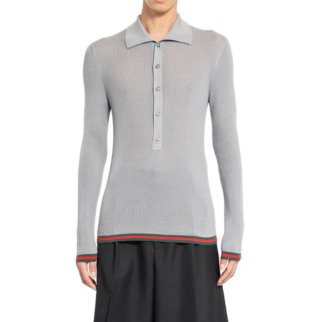 Gucci Ribbed-Knit Cashmere And Silk Sweater