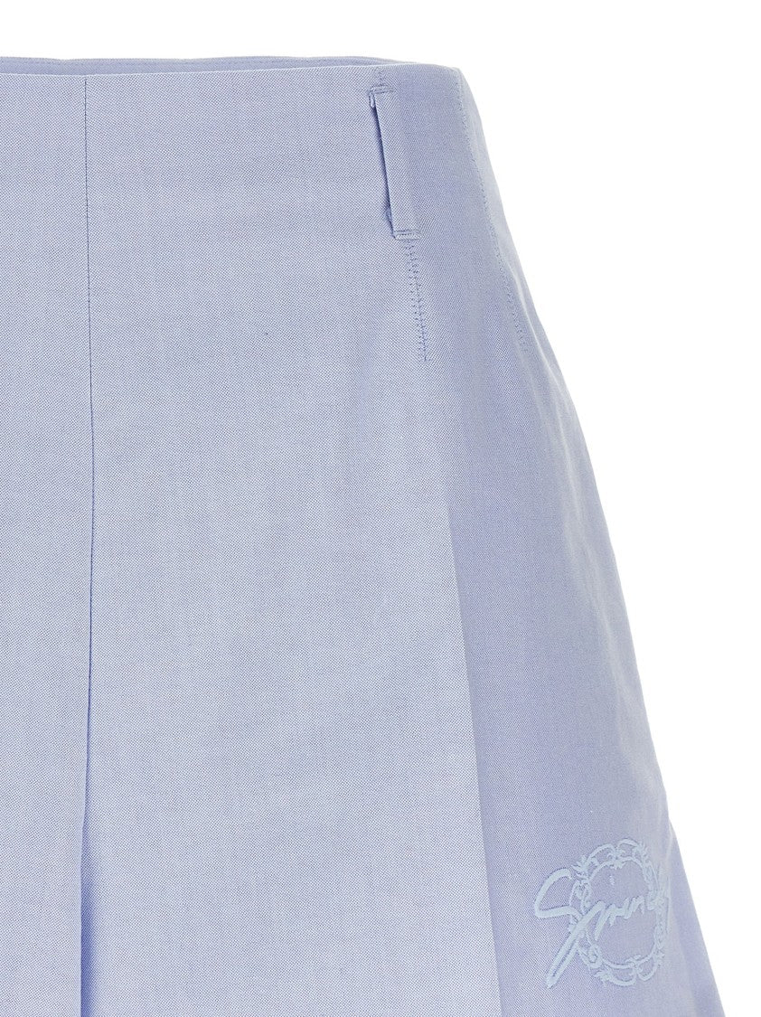 Givenchy High-Waisted Tailored Shorts With Front Logo Embroidery