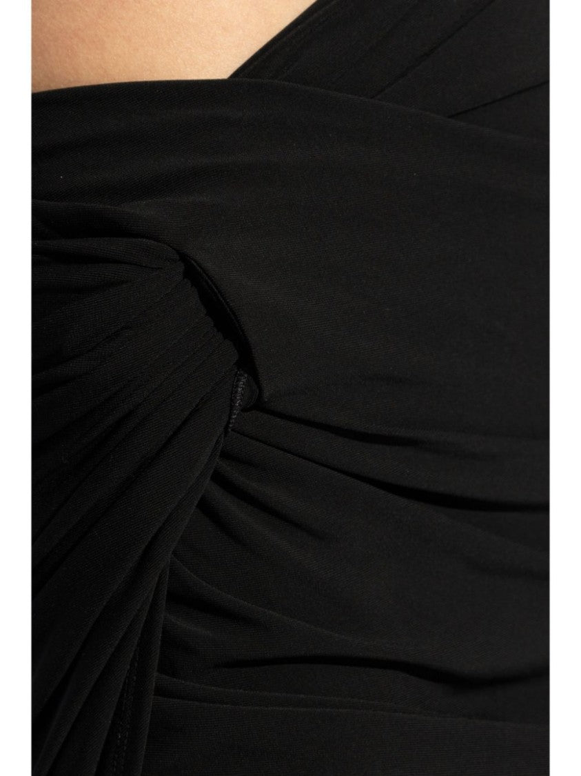 Jacquemus Asymmetric Draped Black Skirt