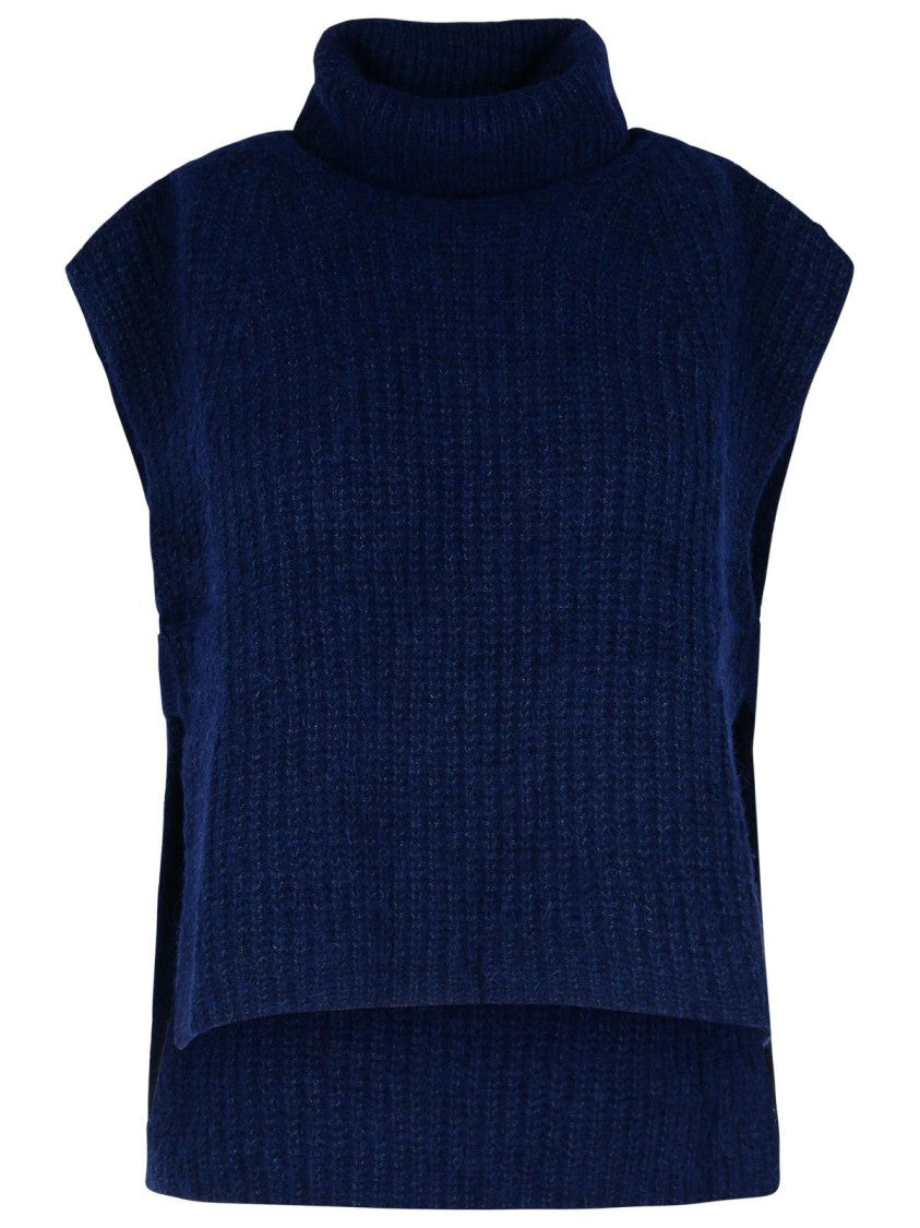 Isabel Marant Étoile Megan' Navy Alpaca Blend Vest