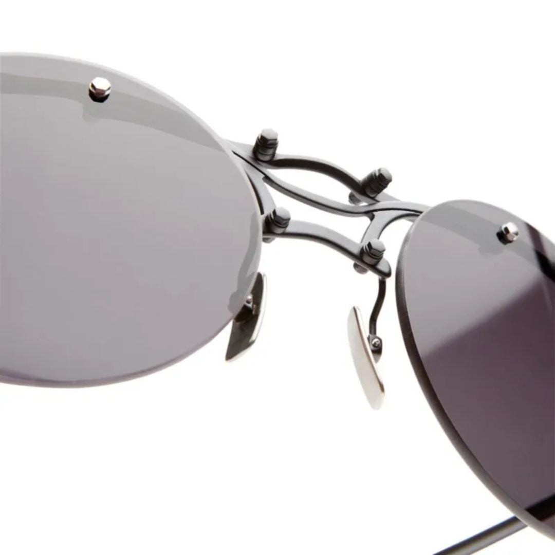 Innerraum O01 Round Dark Lens Sunglasses With Cut-Out Details