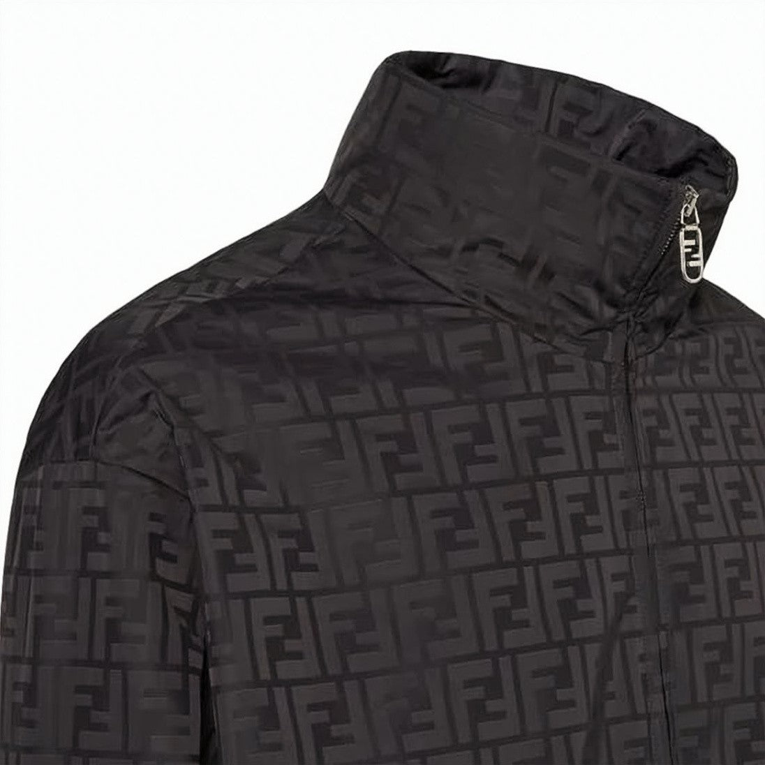 Fendi Monogram Patterned Black Fendi Casual Jacket