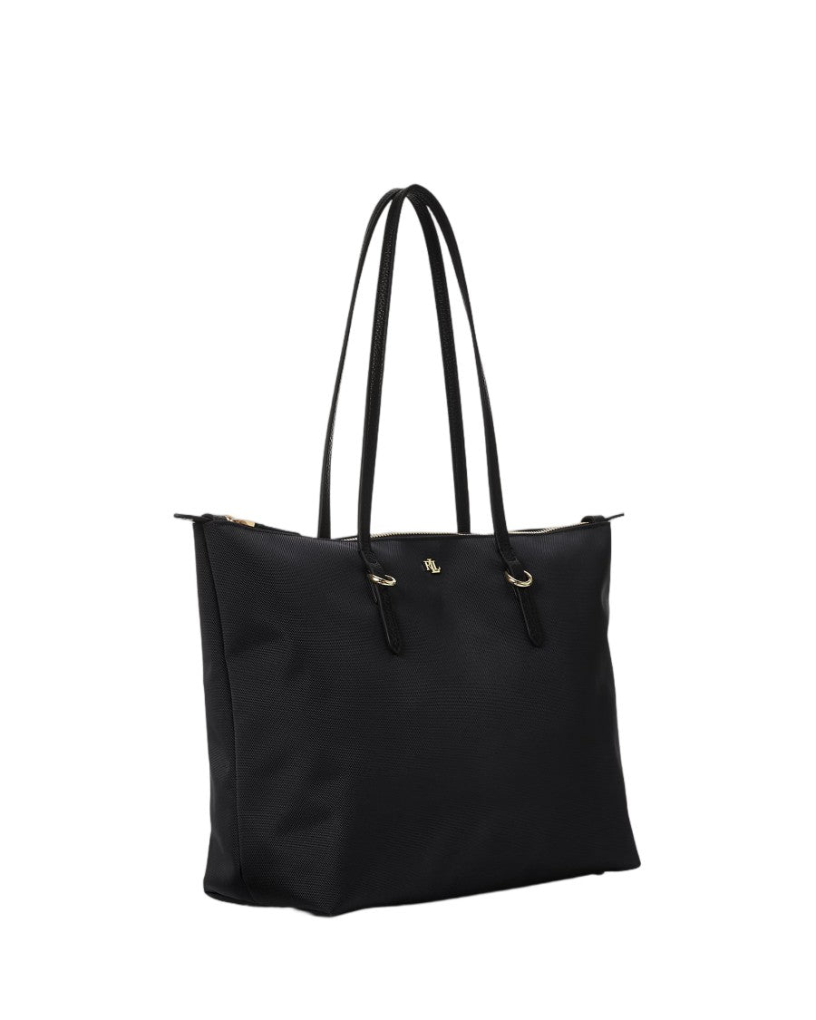 Lauren Ralph Lauren Keaton 26 Tote Bag In Black Recycled Nylon
