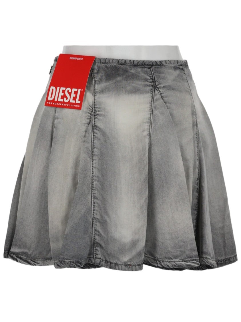 Diesel Grey De Spiki Flared Miniskirt