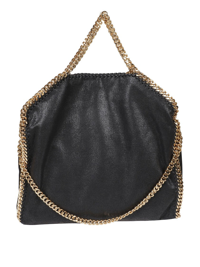 Stella Mccartney Black Bag With Gold-Tone Chain Strap