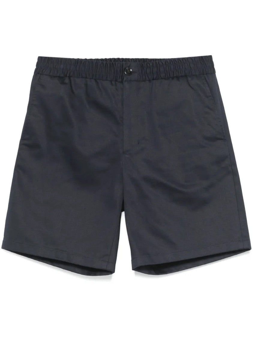 Ami Classic Blue Cotton Chino Shorts