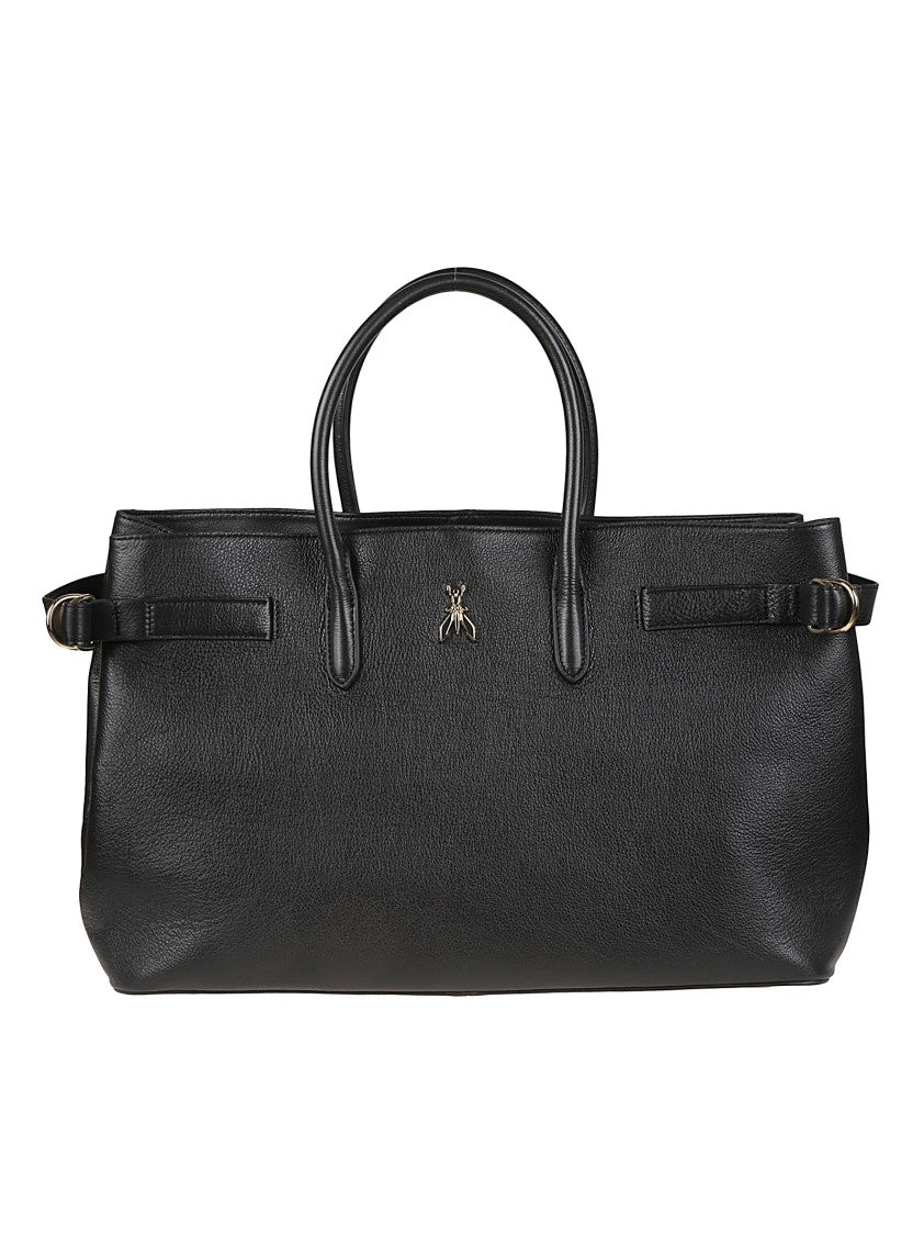 Patrizia Pepe Textured Calf Leather Rectangular Adjustable Strap Tote Bag