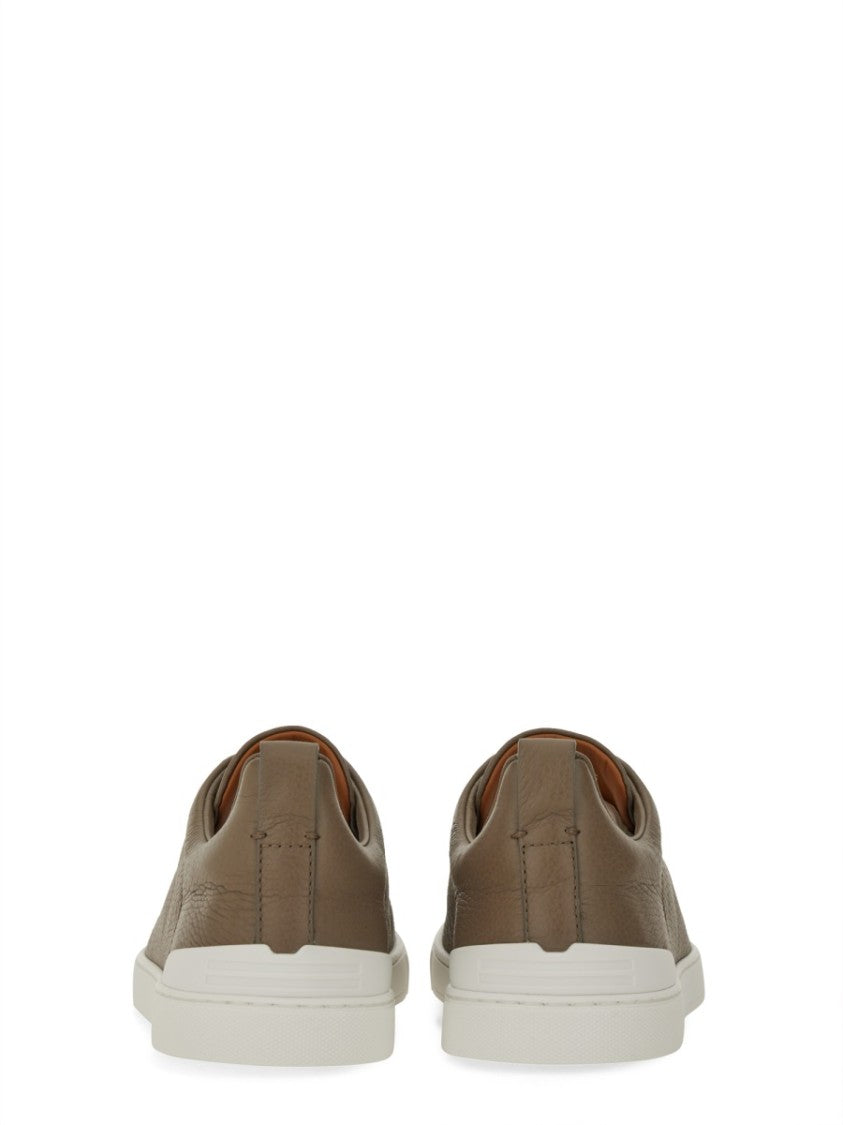 Zegna Low Top Triple Stitch Sneakers