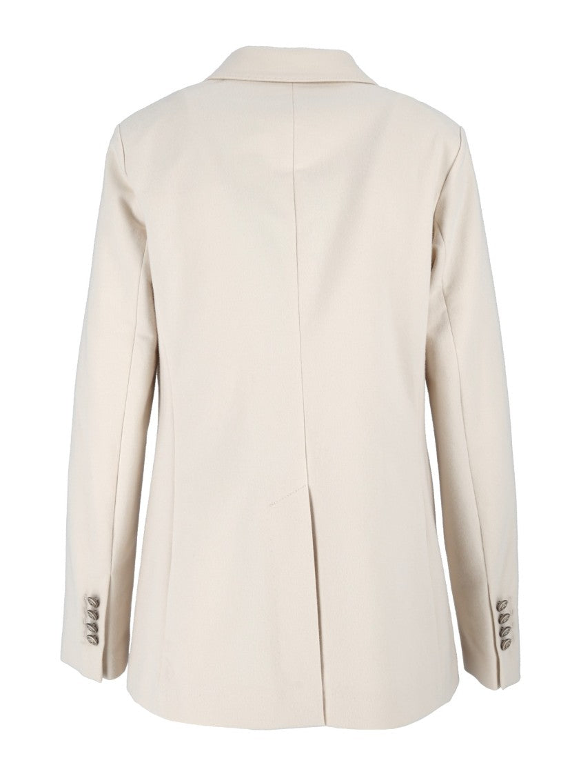 Circolo 1901 Structured Double-Breasted Fleece Blazer
