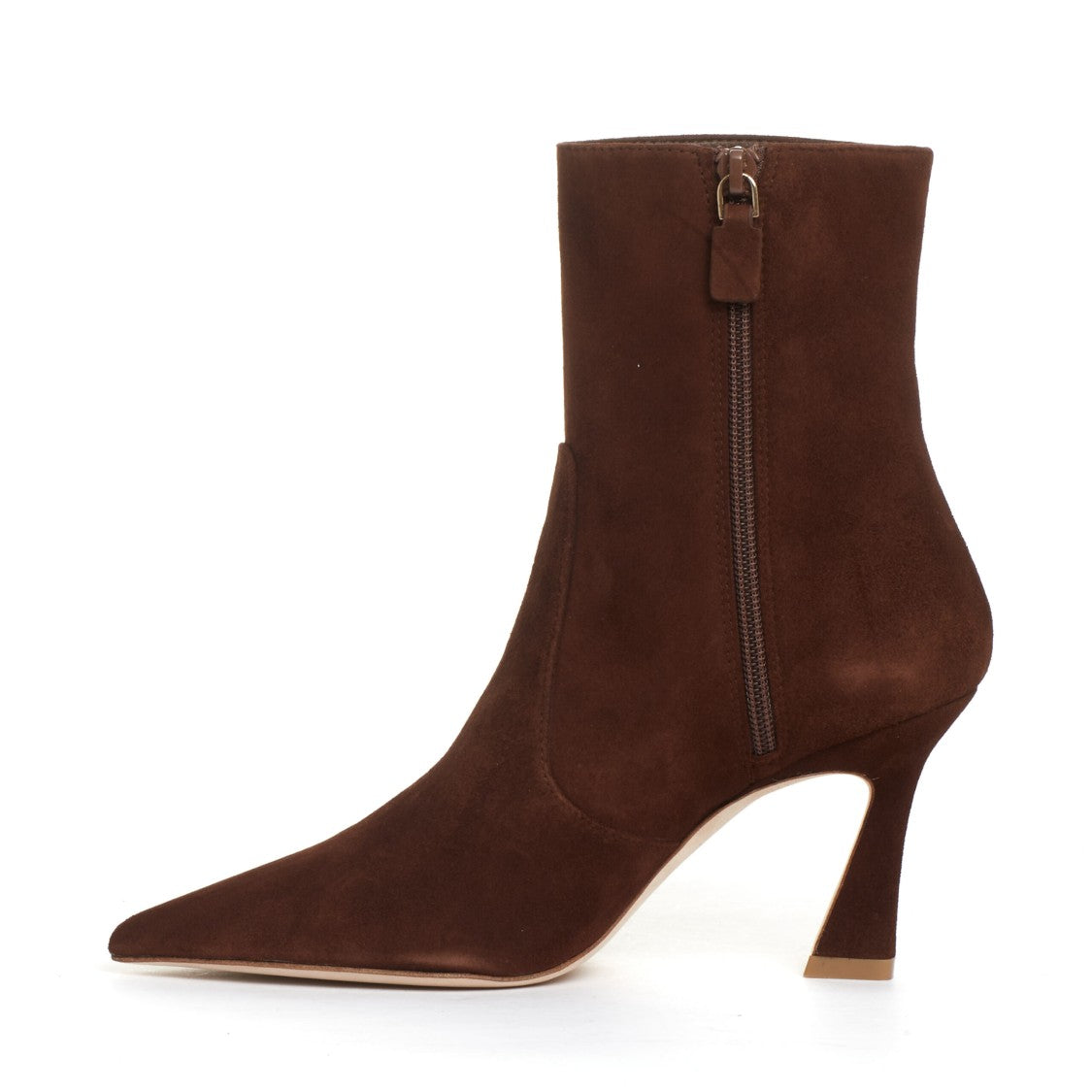Stuart Weitzman Coffee Suede Ankle Boot 80Mm Heel
