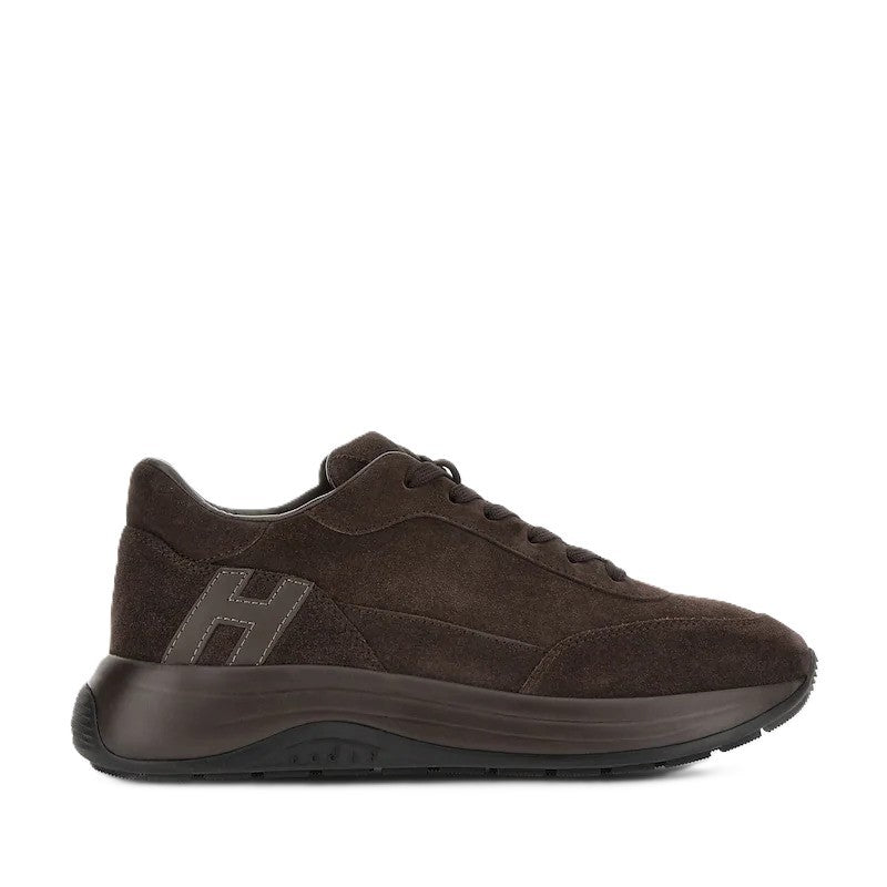 Hogan Suede Upper Cushioned Sole Low-Top Sneakers